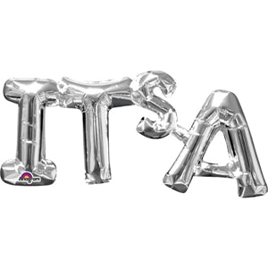 Foil Balloon Phrase &#39;IT&#39;S A&#39; Silver (to be airfilled)