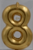 Candle - No 8 Metallic Gold