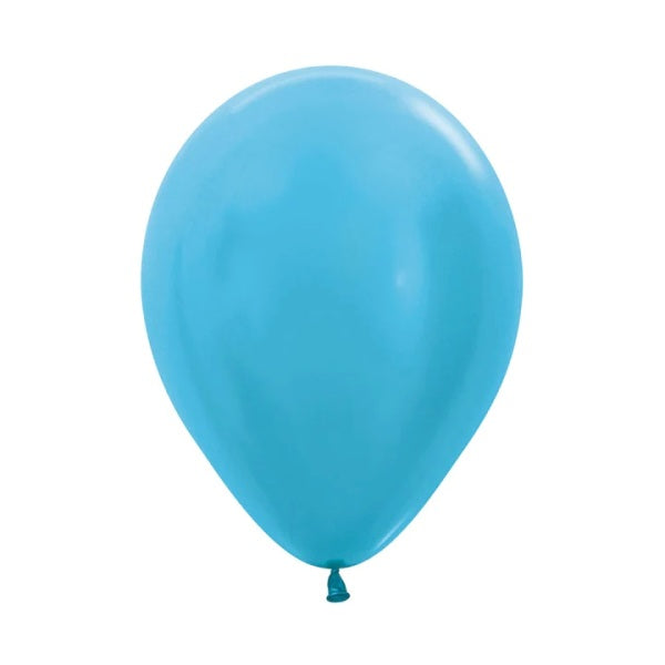 Balloon - Latex Pearl Carribean Blue 12inch