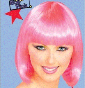 Wig Short Bob Pink