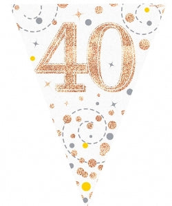 Bunting Sparkling Fizz Rose Gold 40