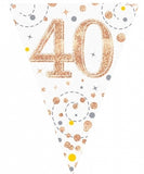 Bunting Sparkling Fizz Rose Gold 40