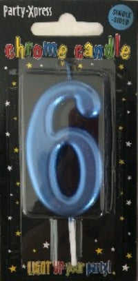 Candle - No 6 Chrome Blue