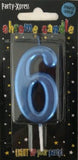 Candle - No 6 Chrome Blue