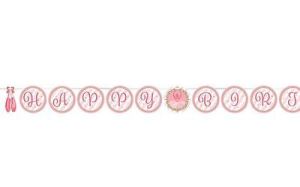 Twinkle Toes Happy Birthday Ribbon Banner 2.6m