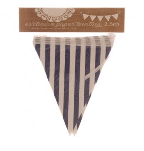 Bunting - Stripe Navy Blue 2.5m