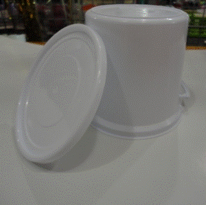 Party Bucket with Lid 1L White