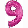 Foil Balloon Super Shape 9 Magenta 34 inch