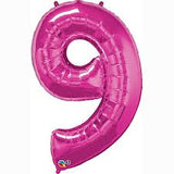 Foil Balloon Super Shape 9 Magenta 34 inch