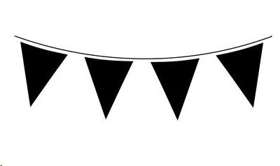 Bunting - Black 10m (20 Flags)