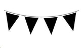 Bunting - Black 10m (20 Flags)