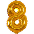 Foil Balloon - Mini Shape 8 Gold Air Fill