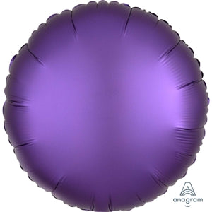 Foil Balloon Satin Luxe Purple Royale Circle