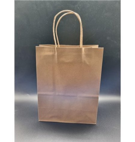 Party Bags - Brown Plain 21x11x27cm (12)