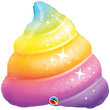 Foil Balloon SuperShape Rainbow Poop Sparkles
