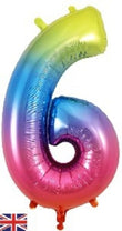 Foil Balloon Super Shape 6 Rainbow 34inch