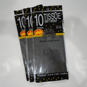 Tissue Paper - Black 10pcs