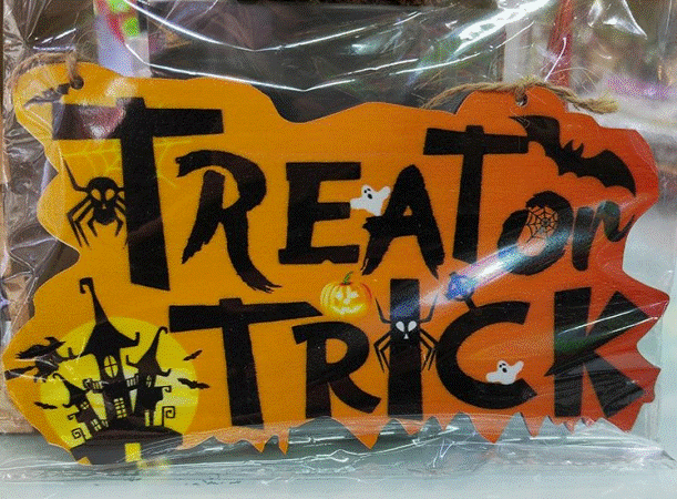 Wooden Hanging Sign Treat or Trick