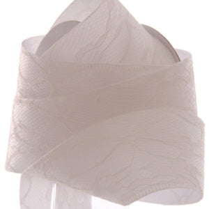 Ribbon - Lace White 4cm x 9m