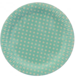Plates - Dots Light Blue 23cm (10)