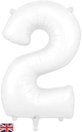 Foil Balloon Super Shape 2 Matte White