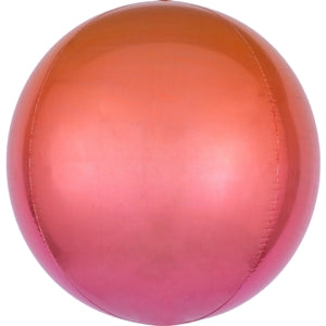 Foil Balloon ORB Ombre Red &amp; Orange