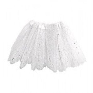 Tutu Adult Glitter White