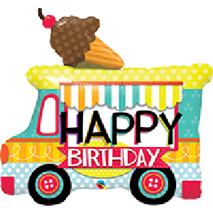 Foil Balloon Super Shape Birthday Ice Cream Truck 36in