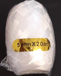 Ribbon - Poly Cob 20m White