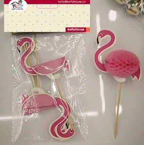 Cake Sticks Flamingo (6)
