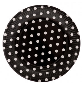 Plates - Dots Black 23cm (10)