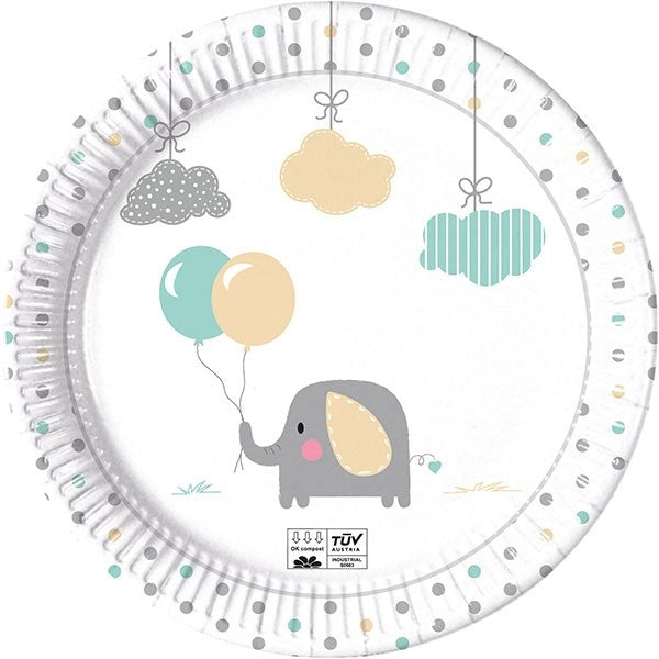 Elephant Baby Plates (8) ECO compostable