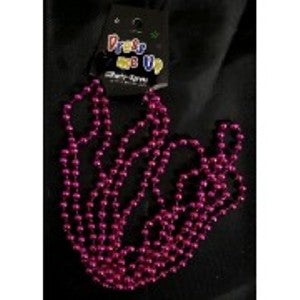 Necklace - Beads 84cm Magenta (3)