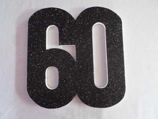 Polystrene 60 30cm Glitter Black