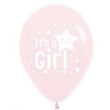 Balloon - Latex It's a Girl Star Pastel Pink