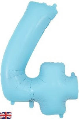 Foil Balloon Super Shape 4 Matte Blue 34inch