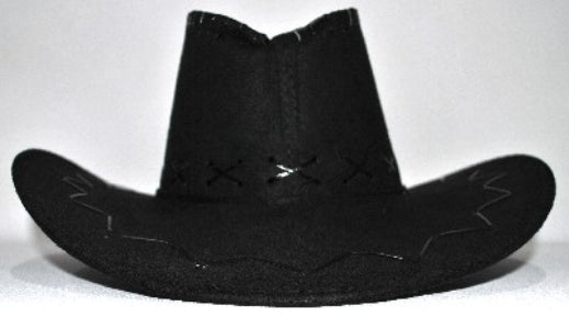 Cowboy Hat Leather Black