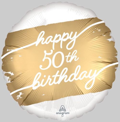 Foil Balloon Golden Age 50