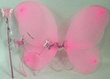 Wings Butterfly Pink 45cm & Tiara & Wand
