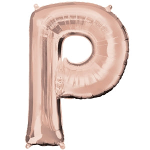 Foil Balloon - Super Shape Letter P Rose Gold