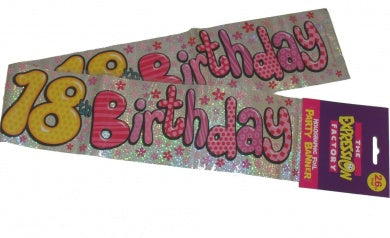 Banner small 18th Birthday Pink