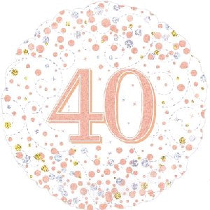 Foil Balloon Sparkling Rose Gold 40