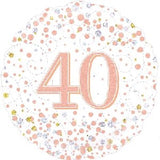 Foil Balloon Sparkling Rose Gold 40