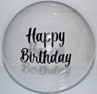 Balloon Sticker - Happy Birthday Black