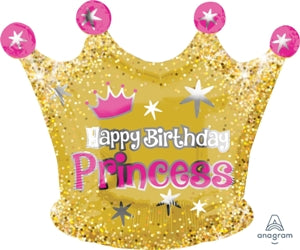 Foil Balloon Junior Shape Happy Birthday Gold Crown