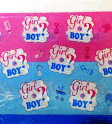 Gender Reveal Tablecloth 108x180cm