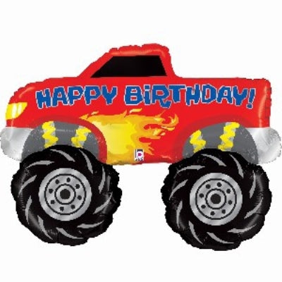 Foil Balloon Super Shape Monster Truck Happy Birthday