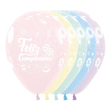 Balloon - Latex REDONDO INFINITY FELIZ CUMPLEAÑOS DULCE PASTEL MATE SURTIDO