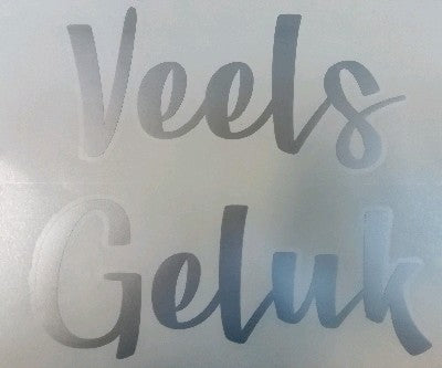 Balloon Sticker - Veels Geluk Silver