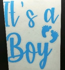 Balloon Sticker - It&#39;s a Boy Light Blue